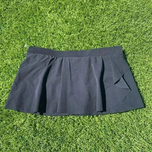 Profile by gottex skirted bikini bottom black size 8